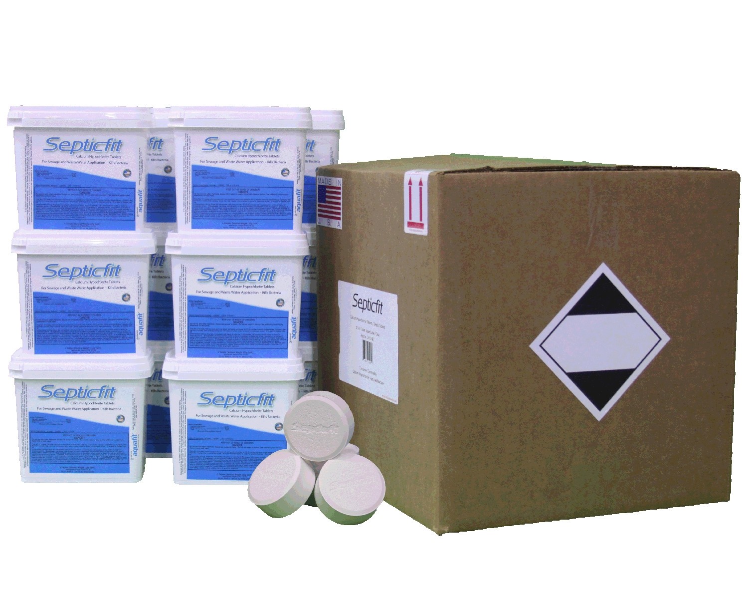 Septicfit® Calcium Hypochlorite Tablets 24.6 lb SuperCube 12 Pack